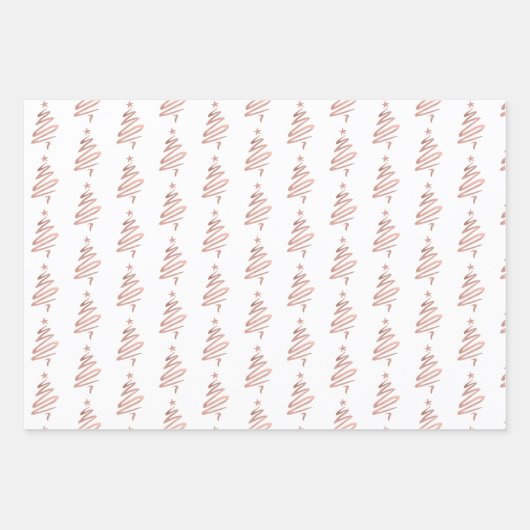 Roos Gold Holiday Snowflakes - Kerstmis Inpakpapier Vel (Voorkant 2)