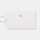 Roos Gold Holly White Merry Christmas uit naam Cadeaulabel (Achterkant Horizontaal)