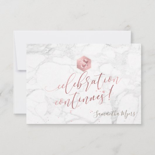 Roos Gold Honeycomb Bat Mitswa Viering ✡ RSVP Kaartje (Voorkant)