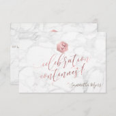 Roos Gold Honeycomb Bat Mitswa Viering ✡ RSVP Kaartje (Voorkant / Achterkant)