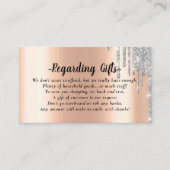 Roos Gold Honeymoon Fund vrijgezellenfeest bruilof Informatiekaartje (Voorkant)