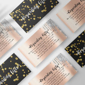 Roos Gold Honeymoon Fund vrijgezellenfeest bruilof Informatiekaartje