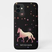 Roos Gold Horse Stars Monogram Telefoon Case (Achterkant)