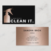 Roos Gold House Cleaner schoonmaakservice Visitekaartje (Voorkant / Achterkant)