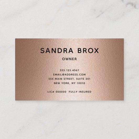 Roos Gold House Cleaner schoonmaakservice Visitekaartje (Achterkant)