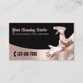Roos Gold House Cleaning Maid Service Modern Visitekaartje (Voorkant)