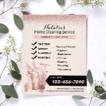 Roos Gold House Cleaning Service - Bewaring Flyer<br><div class="desc">Home Cleaning Service Roze Rose Gold Glitter Housekeeping Flyers.</div>