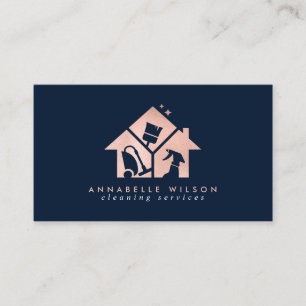 Roos Gold House Cleaning Services Visitekaartje