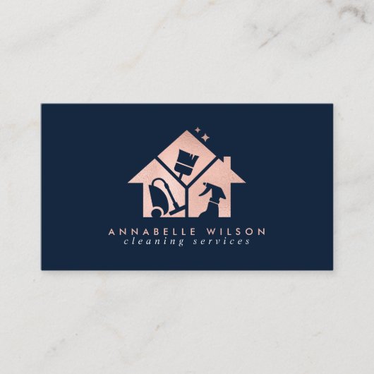 Roos Gold House Cleaning Services Visitekaartje (Voorkant)