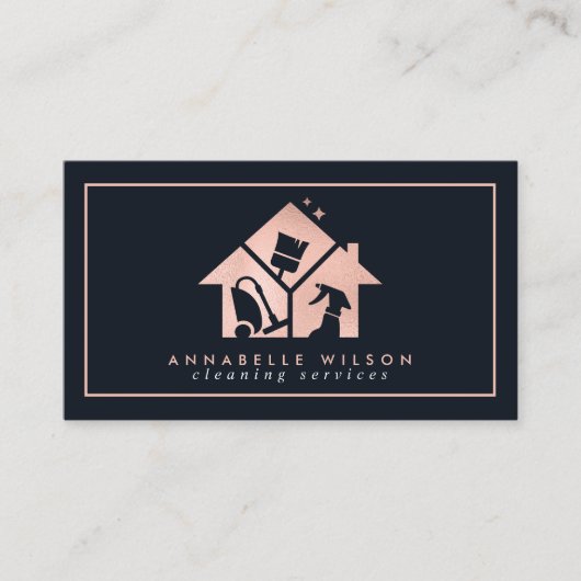 Roos Gold House Cleaning Services Visitekaartje (Voorkant)