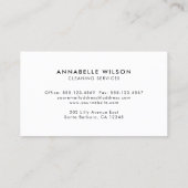 Roos Gold House Cleaning Services Visitekaartje (Achterkant)