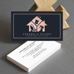 Roos Gold House Cleaning Services Visitekaartje