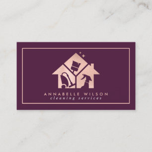 Roos Gold House Cleaning Services Visitekaartje