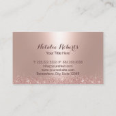 Roos Gold House Logo onroerend goed Moderne schoon Visitekaartje (Achterkant)