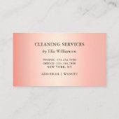 Roos Gold Housekeeping Cleaning Service Visitekaartje (Achterkant)