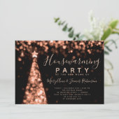 Roos Gold Housewarming Party Kerstfeest Feestdagen Kaart (Staand voorkant)