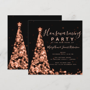 Roos Gold Housewarming Party Kerstfeest Feestdagen Kaart