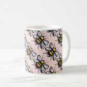 Roos Gold Humble Bumblebee Mok (Voorkant rechts)