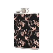 Roos Gold Hummingbird Patroon Heupfles (Links)