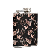 Roos Gold Hummingbird Patroon Heupfles (Rechts)