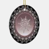 Roos Gold Ice Crystal Snowflake Ornament (Rechts)