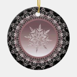 Roos Gold Ice Crystal Snowflake Ornament