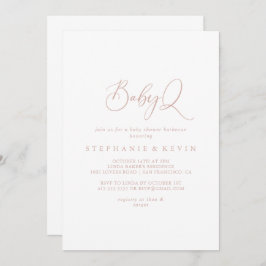 Roos Gold Idyllic BabyQ Baby shower Barbecue Kaart