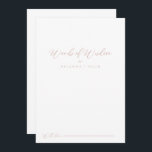 Roos Gold Idyllic stijlvolle bruiloft Wisdom Advieskaart<br><div class="desc">Dit roos gouden, diyllistische, stijlvolle huwelijkswoorden van een wijsheids-advieskaart zijn perfect voor een ritje. Het eenvoudige en elegante ontwerp kenmerkt klassieke en fancy manuscripttypografie in roos goud. Deze kaarten zijn perfect voor een bruiloft, vrijgezellenfeest, baby shower, graduatiedag en nog veel meer. Pas de kaarten aan met de namen van de...</div>