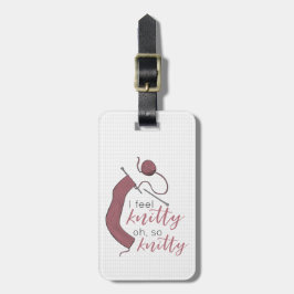 Roos Gold ik voel me knitty, zo knap. Bagagelabel