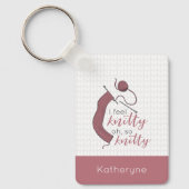 Roos Gold, ik voel me knitty, zo knitty Sleutelhan Sleutelhanger (Voorkant)