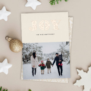 Roos Gold in Dala Style Folie Feestdagenkaart