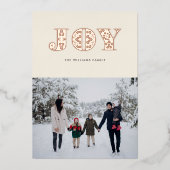 Roos Gold in Dala Style Folie Feestdagenkaart (Voorkant)