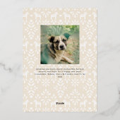 Roos Gold in Dala Style Folie Feestdagenkaart (Achterkant)