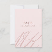 Roos Gold Infinity Hand Clasp Wedding RSVP-kaart RSVP Kaartje (Achterkant)