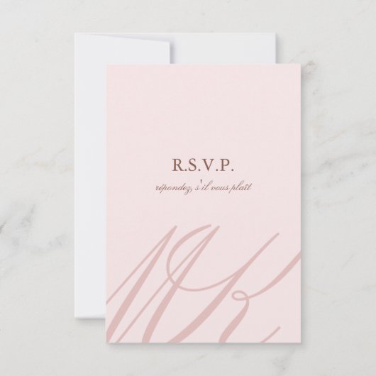 Roos Gold Infinity Hand Clasp Wedding RSVP-kaart RSVP Kaartje (Achterkant)