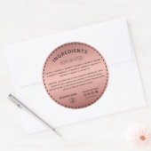 Roos Gold Ingredient Direction Logo Productlabel Ronde Sticker (Envelop)