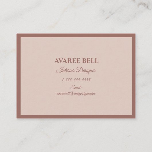 Roos Gold Interior Designer Visitekaartje (Achterkant)