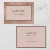 Roos Gold Interior Designer Visitekaartje (Voorkant / Achterkant)