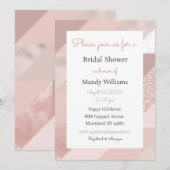 Roos Gold Invitation, Baby, Bridal, Birthday Party Kaart (Voorkant / Achterkant)