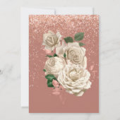 Roos Gold Ivory Roos Glitter Brunch en Bubble Inv Kaart (Achterkant)