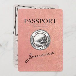 Roos Gold Jamaica Passport Bewaar de datum Save The Date
