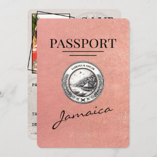 Roos Gold Jamaica Passport Bewaar de datum Save The Date