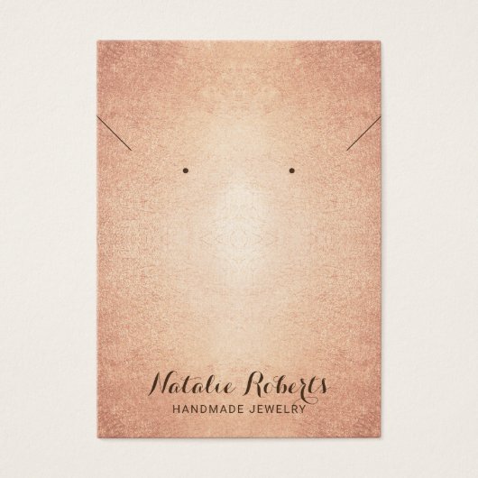  Roos Gold Jewelry Earring Ketting Display Visitekaartje (Voorkant)