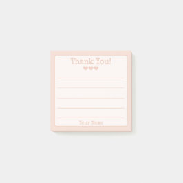 Roos Gold Jouw naam en hartelijk dank Post-it® Notes