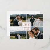 Roos Gold Joy Heart Wedding Prettige feestdagen (Voorkant / Achterkant)