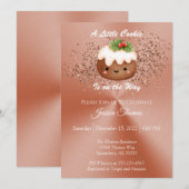 Roos Gold kerstkoekjes Baby shower Kaart (Voorkant / Achterkant)