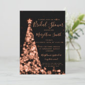 Roos Gold kerstlampjes Vrijgezellenfeest Kaart (Staand voorkant)