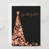 Roos Gold kerstlampjes Vrijgezellenfeest Kaart (Achterkant)