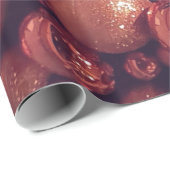 Roos Gold Kerstmis Patroon Voeg tekst toe Cadeaupapier (Rol Hoek)