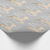 Roos Gold-kerstrendierpatroon op maat Cadeaupapier (Hoek)